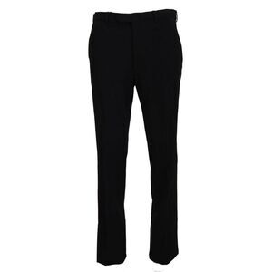 BENCIVENGA Black Straight Fit Men Formal Trousers Men's Pants